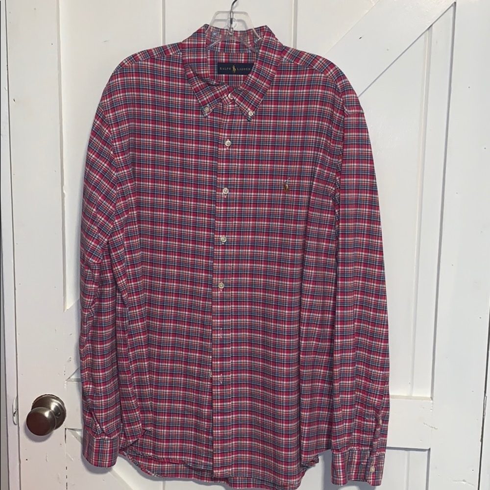 Polo by Ralph Lauren long sleeve red plaid shirt